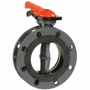 Затвор дисковый ПВХ Butterfly Valve Ду200 Ру10 межфланцевый в Орске